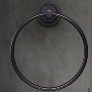 Restoration Hardware Spritz Towel Ring | Finish: Bronze/Matte Black